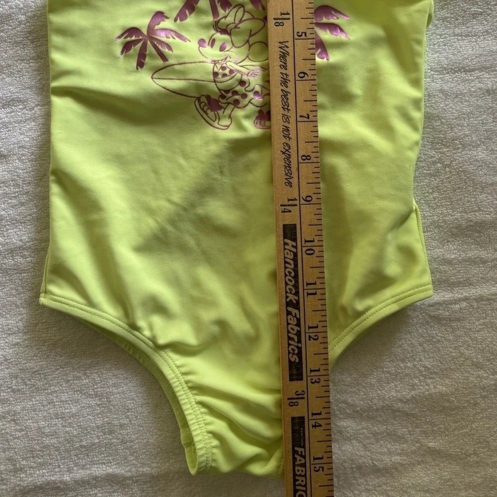 Baby Gap Disney Swimsuit Kids 3Y Green Minnie Mouse Surfing One Piece Tropical
